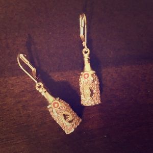 Kate Spade champagne bottle earrings